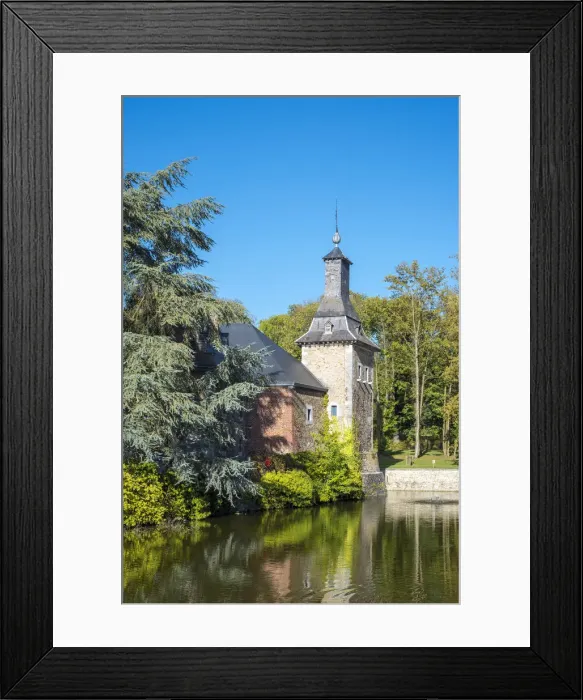 Framed Print : Belgium, Waloon Region (Wallonia), Liege Province. Chateau de Jehay Castle