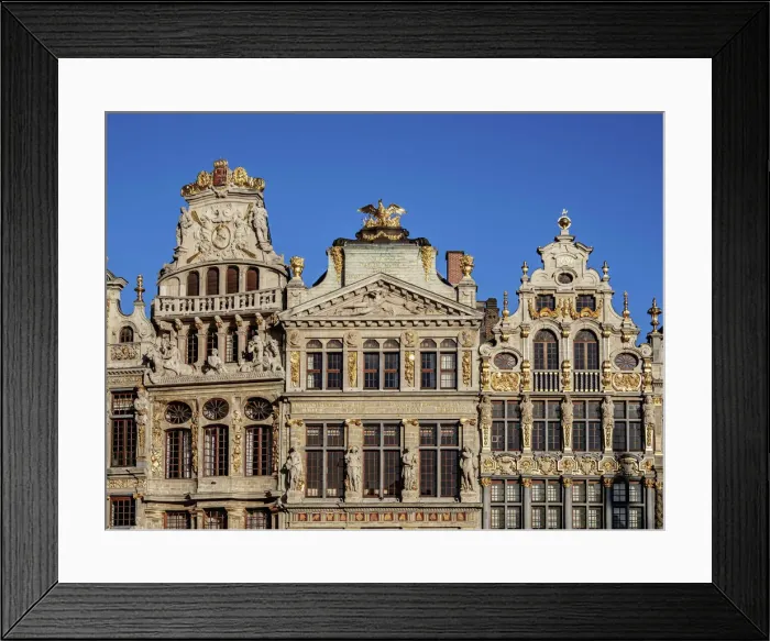Framed Print : Houses at Grand Place, UNESCO World Heritage Site, Brussels, Belgium Framed Print : Houses at Grand Place, UNESCO World Heritage Site, Brussels, Belgium