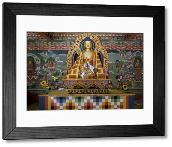 Framed Print : Details inside a Buddhist monastery in Bhutan. Built in 1629 by Zhabdrung Ngawang Namgyal Framed Print : Details inside a Buddhist monastery in Bhutan. Built in 1629 by Zhabdrung Ngawang Namgyal