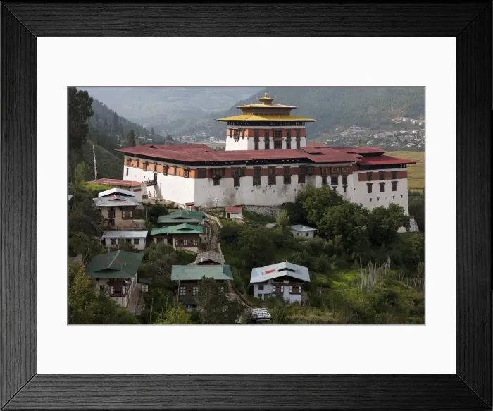 Framed Print : The Dzong at Paro, Bhutan