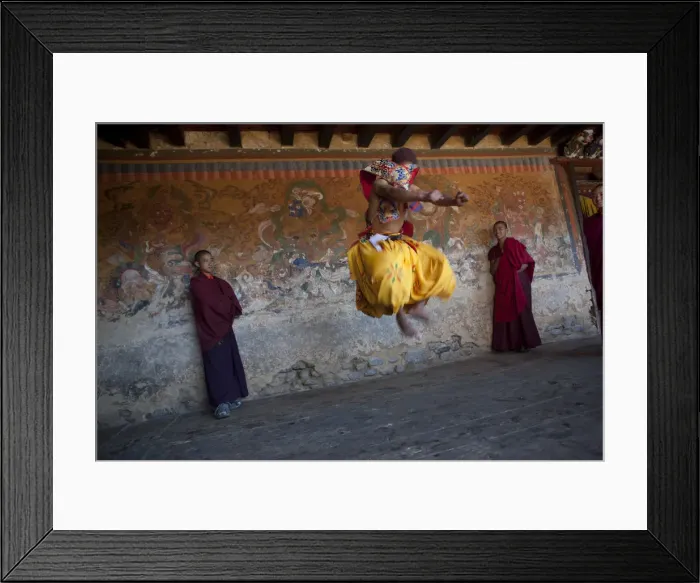 Framed Print : Participants prepare for the Tamshingphala Tsechu in Bumthang, Bhutan Framed Print : Participants prepare for the Tamshingphala Tsechu in Bumthang, Bhutan