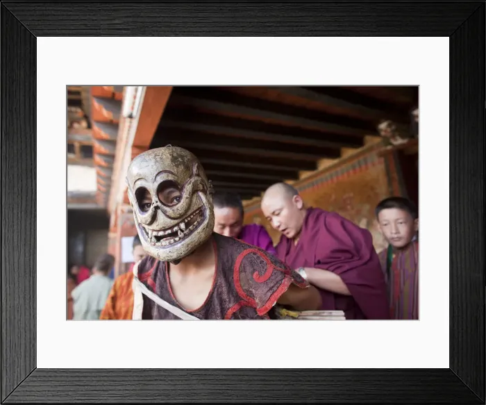 Framed Print : Participants prepare for the Tamshingphala Tsechu in Bumthang, Bhutan Framed Print : Participants prepare for the Tamshingphala Tsechu in Bumthang, Bhutan