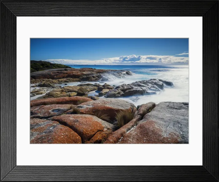 Framed Print : Bay of Fires, Binalong Bay, Tasmania Framed Print : Bay of Fires, Binalong Bay, Tasmania