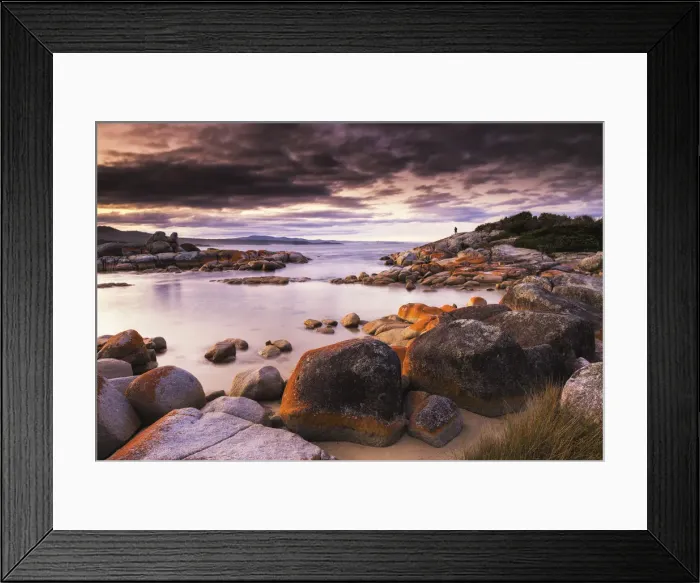 Framed Print : Bay of Fires, Binalong Bay, Tasmania