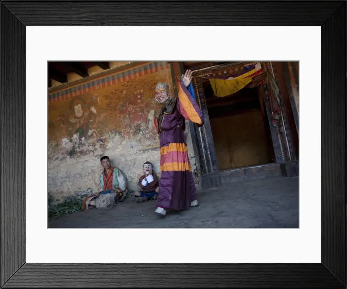 Framed Print : Participants prepare for the Tamshingphala Tsechu in Bumthang Bhutan Framed Print : Participants prepare for the Tamshingphala Tsechu in Bumthang Bhutan