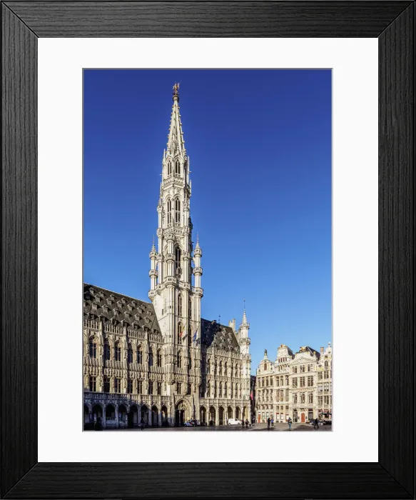 Framed Print : Town Hall at Grand Place, UNESCO World Heritage Site, Brussels, Belgium Framed Print : Town Hall at Grand Place, UNESCO World Heritage Site, Brussels, Belgium