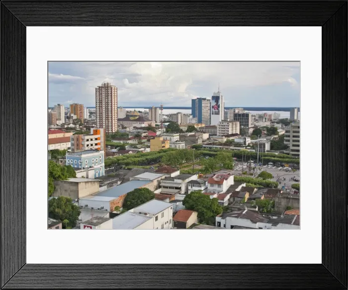 Framed Print : South America, Brazil, Amazonas state, Manaus, view of the city centre of Manaus showing Framed Print : South America, Brazil, Amazonas state, Manaus, view of the city centre of Manaus showing