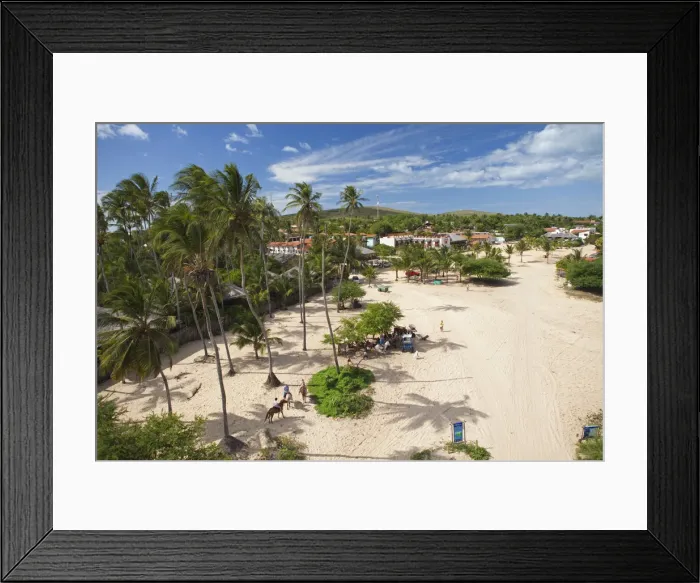 Framed Print : South America, Brazil, Ceara, Jericoacoara, Jericoacoara village from the air Framed Print : South America, Brazil, Ceara, Jericoacoara, Jericoacoara village from the air
