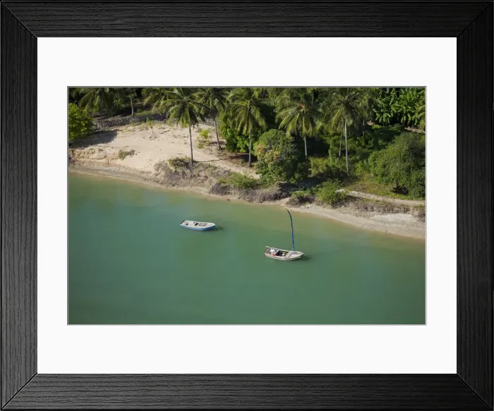 Framed Print : South America, Brazil, Ceara, jangada fishing boats moored in a river near Jericoacoara Framed Print : South America, Brazil, Ceara, jangada fishing boats moored in a river near Jericoacoara