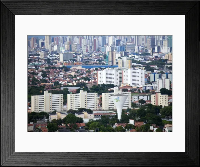 Framed Print : South America, Brazil, Ceara, Aerial view of Fortaleza city one of the 2014 World Framed Print : South America, Brazil, Ceara, Aerial view of Fortaleza city one of the 2014 World