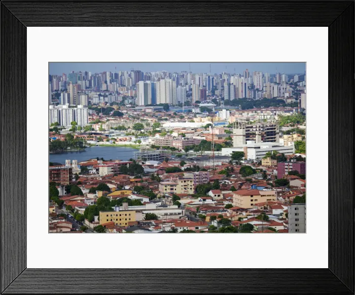 Framed Print : South America, Brazil, Ceara, Aerial view of Fortaleza city one of the 2014 World Framed Print : South America, Brazil, Ceara, Aerial view of Fortaleza city one of the 2014 World