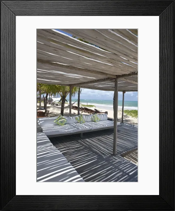 Framed Print : South America, Brazil, Bahia, Trancoso, Beach pavillion at the Villas de Trancoso Framed Print : South America, Brazil, Bahia, Trancoso, Beach pavillion at the Villas de Trancoso
