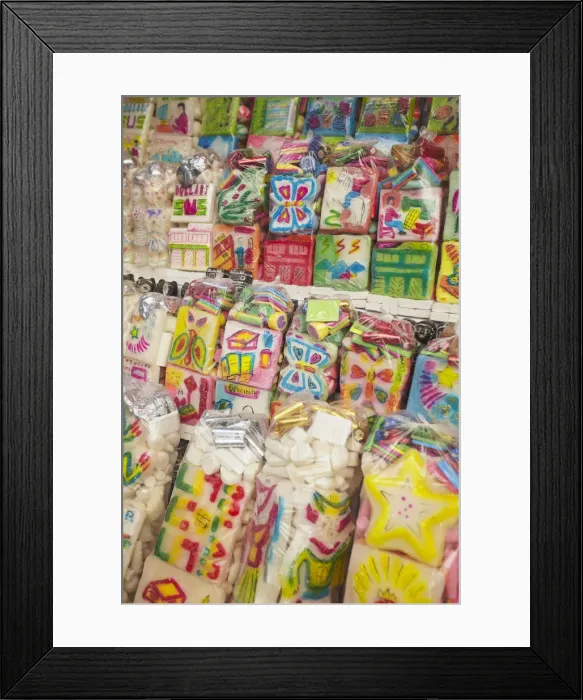 Framed Print : Colourful confectionery in Witches Market, La Paz, Bolivia Framed Print : Colourful confectionery in Witches Market, La Paz, Bolivia