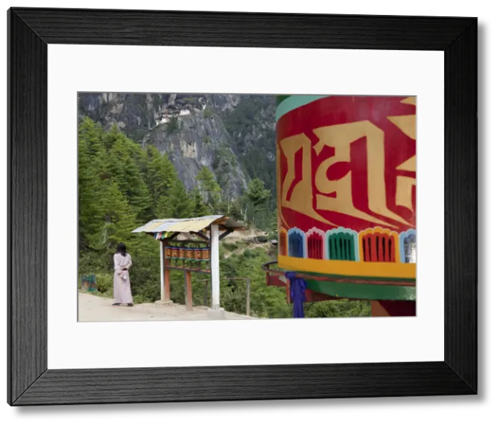 Framed Print : Along the path to the Taktsang or Tigers Nest in the Himalayan Kingdom of Bhutan Framed Print : Along the path to the Taktsang or Tigers Nest in the Himalayan Kingdom of Bhutan