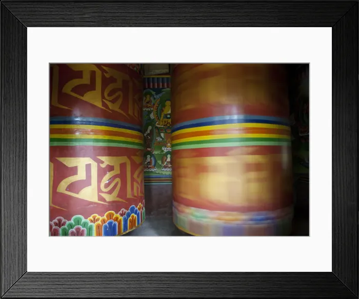 Framed Print : Paro, Bhutan. Bhuddist prayer wheels Framed Print : Paro, Bhutan. Bhuddist prayer wheels