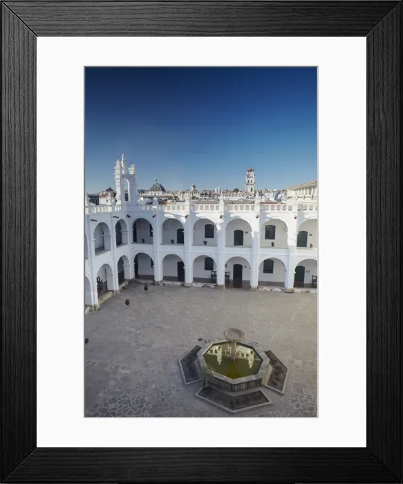 Framed Print : Courtyard of Convento de San Felipe Neri, Sucre (UNESCO World Heritage Site), Bolivia Framed Print : Courtyard of Convento de San Felipe Neri, Sucre (UNESCO World Heritage Site), Bolivia