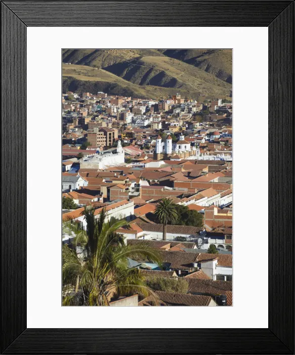 Framed Print : View of Sucre (UNESCO World Heritage Site), Bolivia Framed Print : View of Sucre (UNESCO World Heritage Site), Bolivia