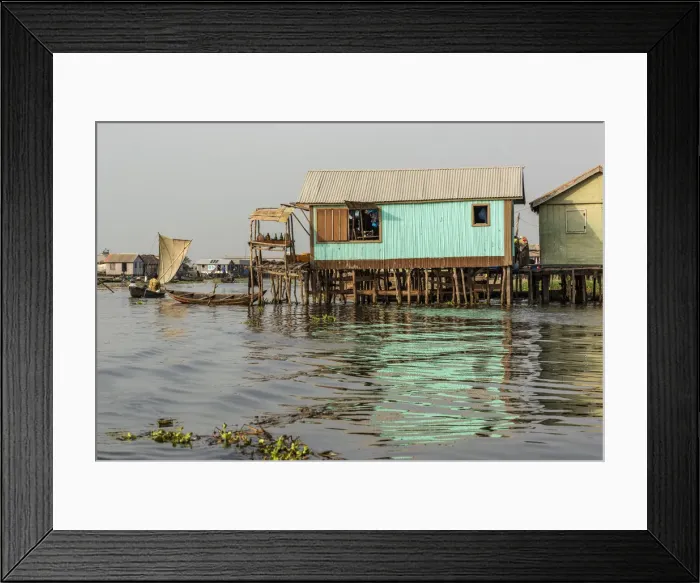 Framed Print : Africa, Benin, Lake Nokoua. Street scene in the famous stilt village Framed Print : Africa, Benin, Lake Nokoua. Street scene in the famous stilt village