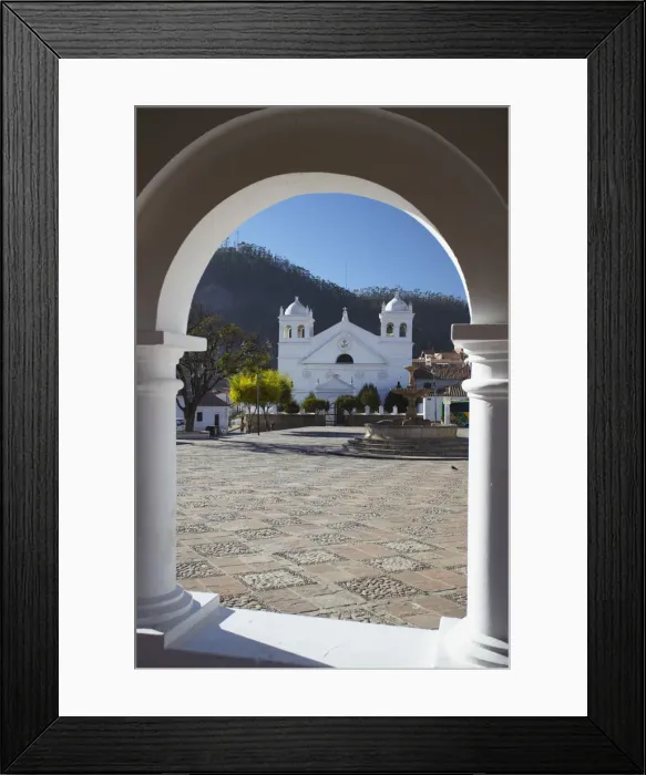 Framed Print : Iglesia de la Recoleta (Recoleta Church) in Plaza Anzures, Sucre (UNESCO World Heritage Framed Print : Iglesia de la Recoleta (Recoleta Church) in Plaza Anzures, Sucre (UNESCO World Heritage
