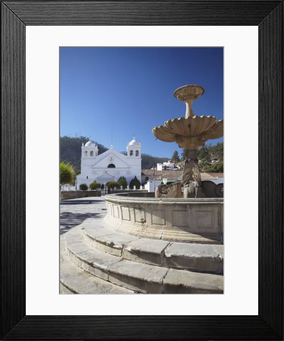 Framed Print : Iglesia de la Recoleta (Recoleta Church) in Plaza Anzures, Sucre (UNESCO World Heritage Framed Print : Iglesia de la Recoleta (Recoleta Church) in Plaza Anzures, Sucre (UNESCO World Heritage