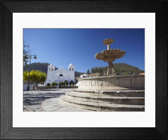 Framed Print : Iglesia de la Recoleta (Recoleta Church) in Plaza Anzures, Sucre (UNESCO World Heritage Framed Print : Iglesia de la Recoleta (Recoleta Church) in Plaza Anzures, Sucre (UNESCO World Heritage
