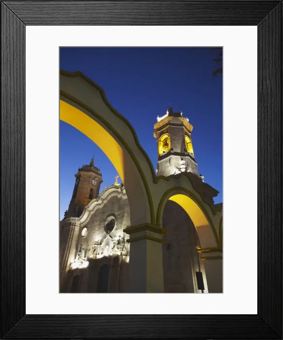 Framed Print : Cathedral at dusk, Potosi (UNESCO World Heritage Site), Bolivia