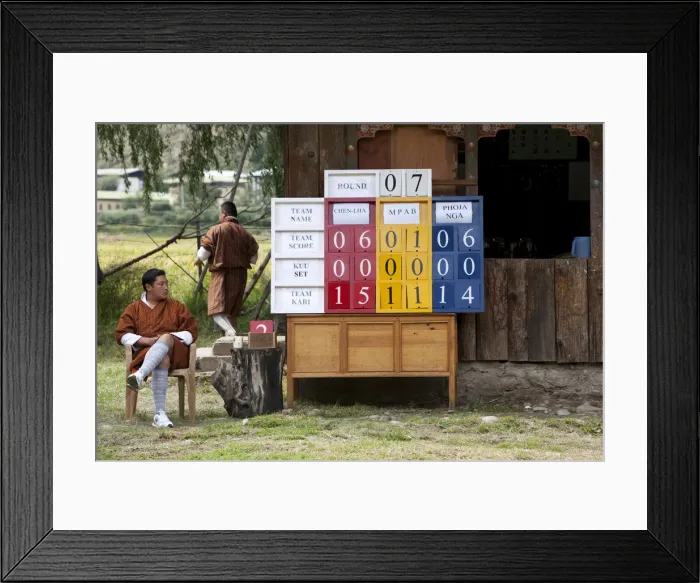 Framed Print : Archers at a tournament in Bhutan Framed Print : Archers at a tournament in Bhutan