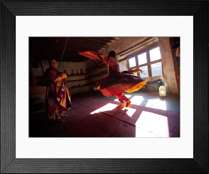 Framed Print : Participants at the tsechu in Wangdue Phodrang getting ready for a performance Framed Print : Participants at the tsechu in Wangdue Phodrang getting ready for a performance