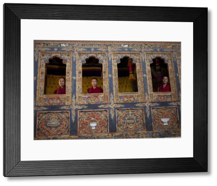 Framed Print : Monks at the Tango monastery near Thimpu Bhutan Framed Print : Monks at the Tango monastery near Thimpu Bhutan