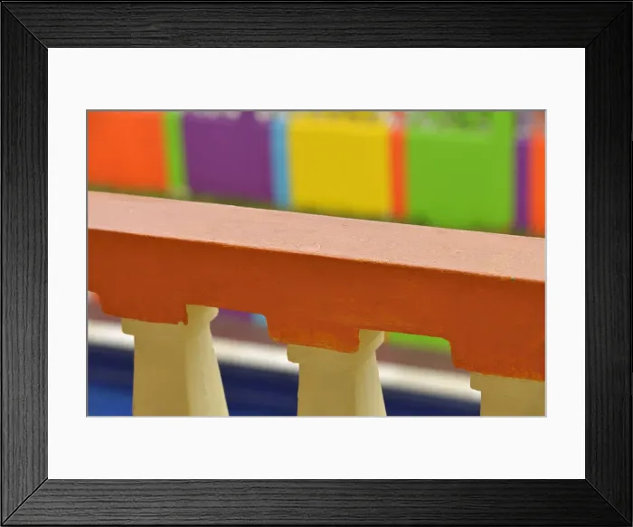 Framed Print : Colourful Wooden Banister, Belize City, Belize, Central America Framed Print : Colourful Wooden Banister, Belize City, Belize, Central America
