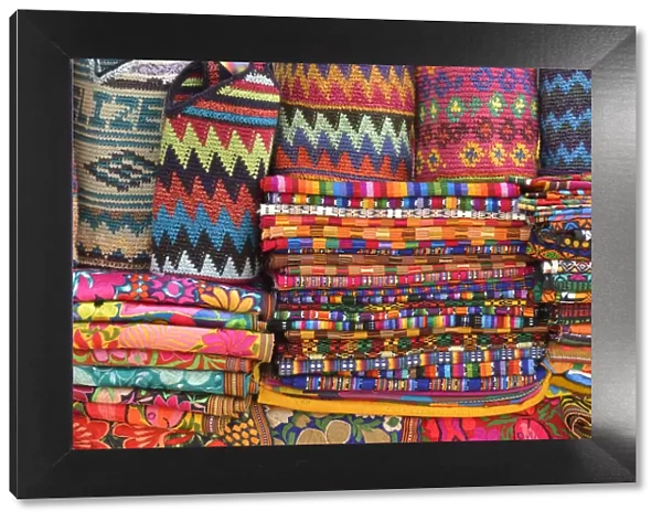 Colourful Textiles and crafts in San Pedro, Ambergris Caye, Caribbean, Central America