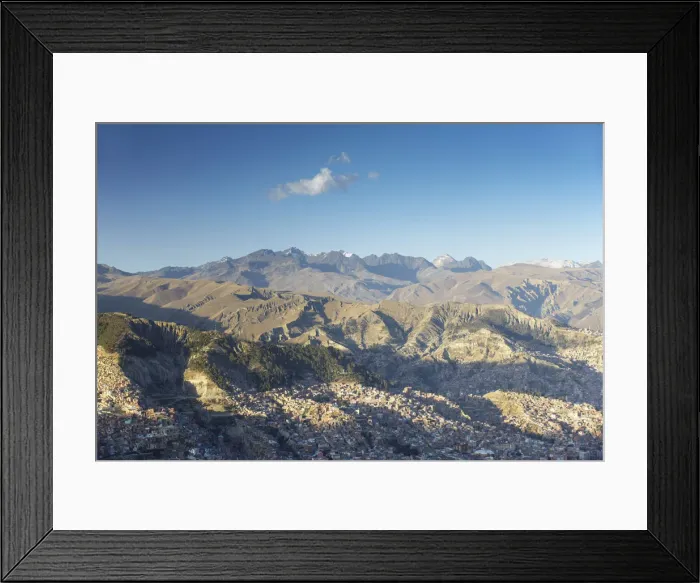 Framed Print : View of La Paz, Bolivia Framed Print : View of La Paz, Bolivia