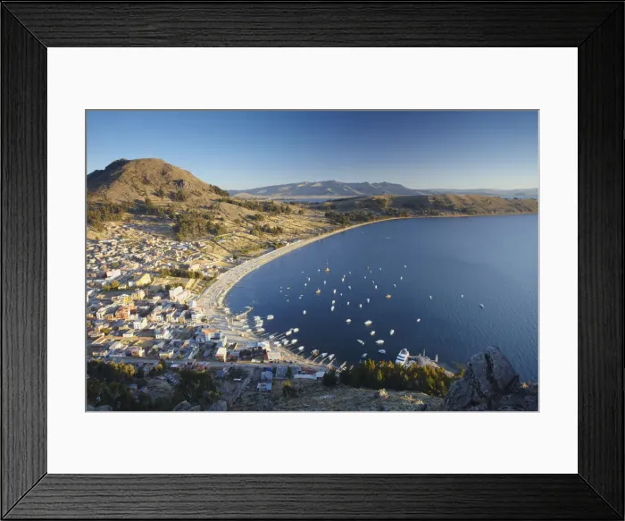 Framed Print : View of Copacabana, Lake Titicaca, Bolivia Framed Print : View of Copacabana, Lake Titicaca, Bolivia