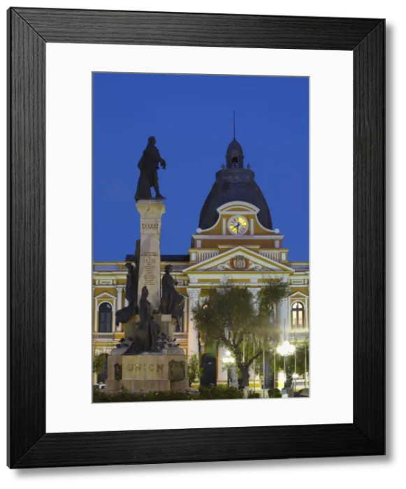 Framed Print : Palacio Legislativo (Legislative Palace) at dusk, La Paz, Bolivia Framed Print : Palacio Legislativo (Legislative Palace) at dusk, La Paz, Bolivia