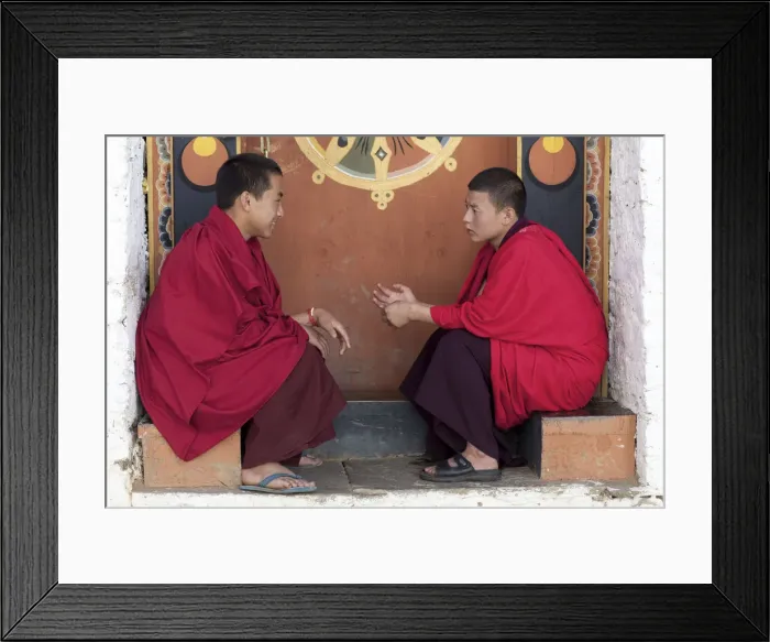 Framed Print : Monks at the Simtokha Dzong in Bhutan. Built in 1629 by Zhabdrung Ngawang Namgyal Framed Print : Monks at the Simtokha Dzong in Bhutan. Built in 1629 by Zhabdrung Ngawang Namgyal