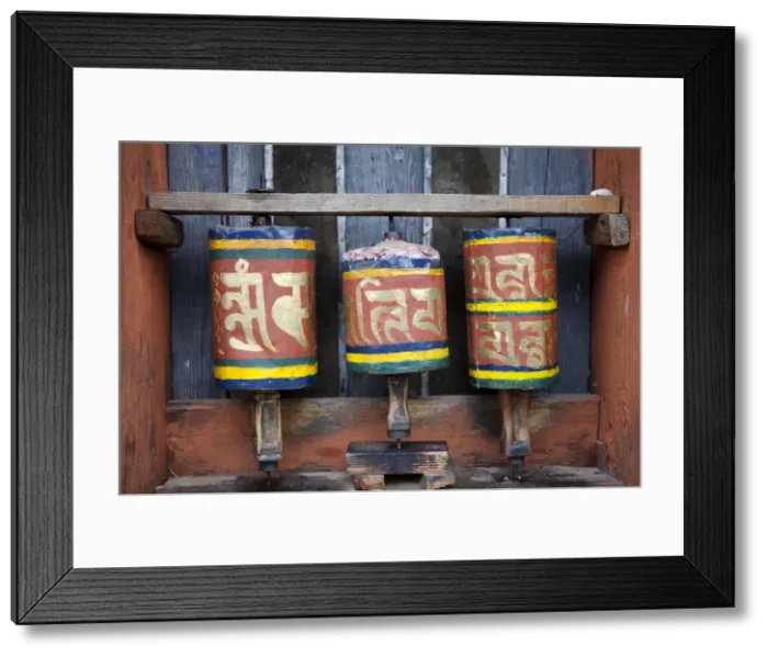 Framed Print : Prayer wheels at the Jambay Lhakhang temple in Bhutan Framed Print : Prayer wheels at the Jambay Lhakhang temple in Bhutan