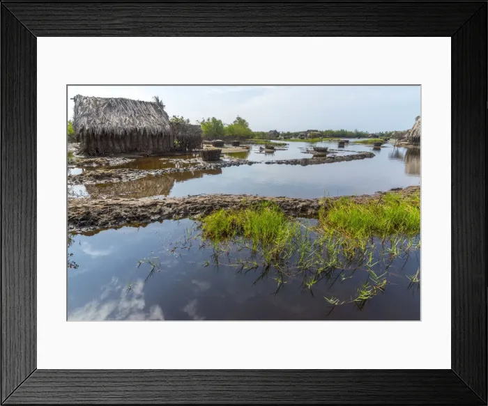 Framed Print : Africa, Benin, Ouidah. A village of fishermen in the lagoon Framed Print : Africa, Benin, Ouidah. A village of fishermen in the lagoon
