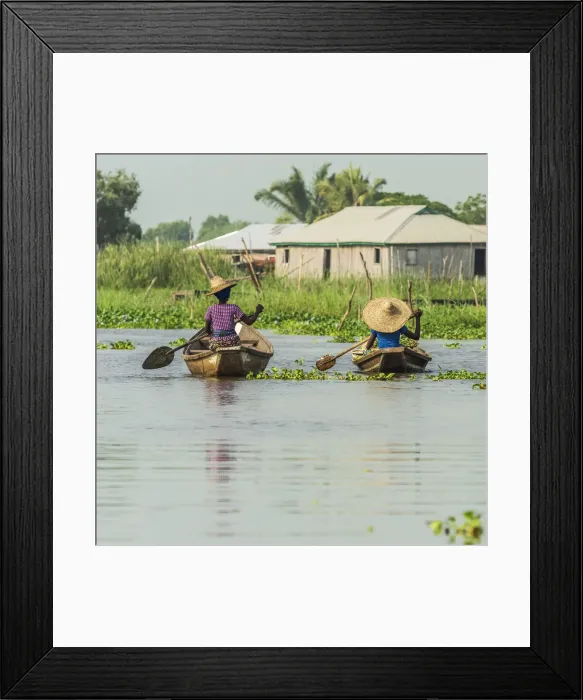 Framed Print : Africa, Benin, Lake Nokoua. In the famous stilt village of Ganvie Framed Print : Africa, Benin, Lake Nokoua. In the famous stilt village of Ganvie