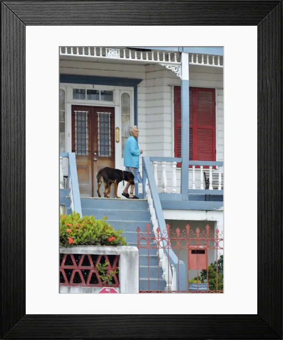 Framed Print : Elderly woman at her home in Belize City, Belize, Central America Framed Print : Elderly woman at her home in Belize City, Belize, Central America