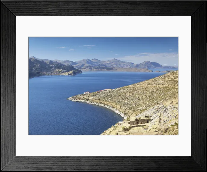 Framed Print : View of Inca ruins of Pilko Kaina on Isla del Sol (Island of the Sun), Lake Titicaca Framed Print : View of Inca ruins of Pilko Kaina on Isla del Sol (Island of the Sun), Lake Titicaca