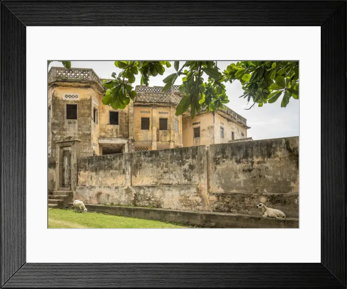 Framed Print : Africa, Benin, Grand Popo. Portuguese colonial house in Heve Framed Print : Africa, Benin, Grand Popo. Portuguese colonial house in Heve