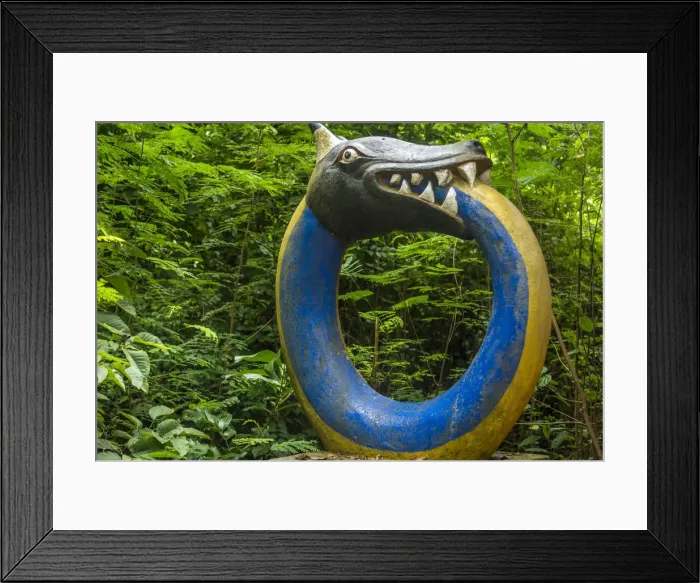 Framed Print : Africa, Benin, Ouidah. A modern statue of a voodoo divinity in the sacred forest Framed Print : Africa, Benin, Ouidah. A modern statue of a voodoo divinity in the sacred forest