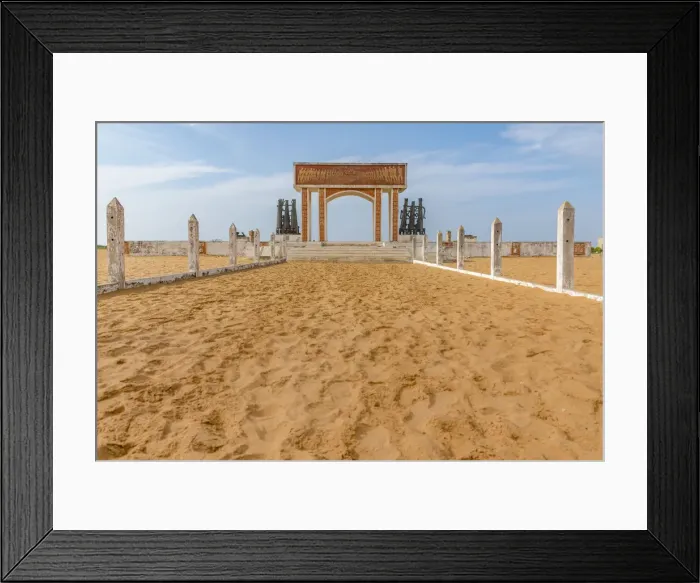 Framed Print : Africa, Benin, Ouidah. The door of no return at the end of the slave route Framed Print : Africa, Benin, Ouidah. The door of no return at the end of the slave route