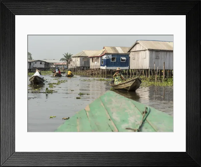 Framed Print : Africa, Benin, Lake Nokoua. In the famous stilt village of Ganvie Framed Print : Africa, Benin, Lake Nokoua. In the famous stilt village of Ganvie