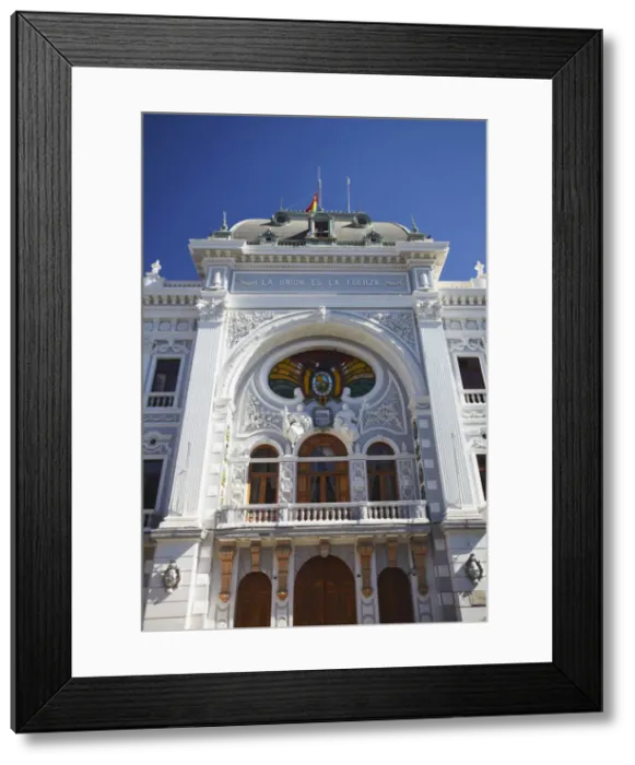 Framed Print : Gobierno Nacional (National Government) Building in Plaza 25 de Mayo, Sucre (UNESCO