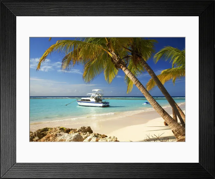 Framed Print : Fishing Boat, Oistins Bay, Barbados, West Indies Framed Print : Fishing Boat, Oistins Bay, Barbados, West Indies