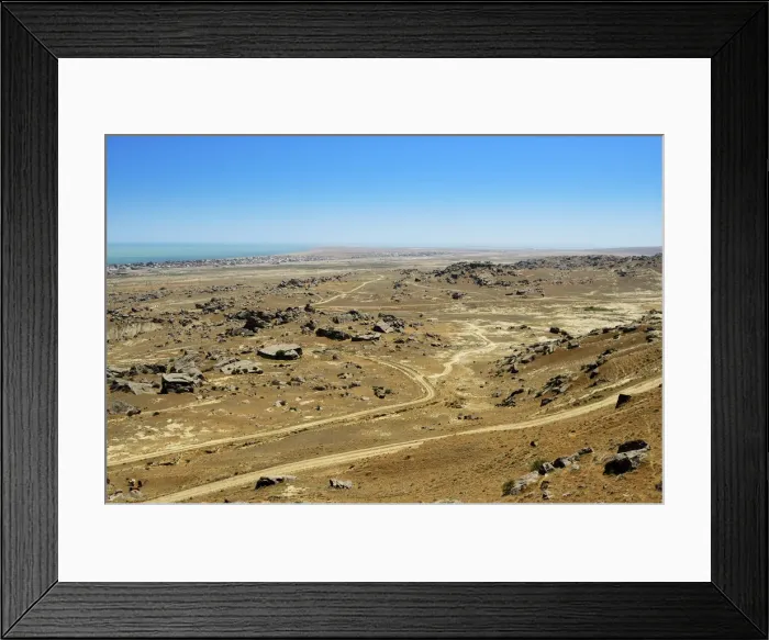 Framed Print : Gobustan Rock Art Cultural Landscape Reserve has an outstanding collection of more than 6 Framed Print : Gobustan Rock Art Cultural Landscape Reserve has an outstanding collection of more than 6