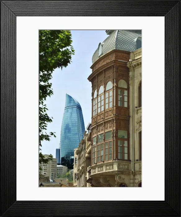 Framed Print : Traditional and contemporary architecture in Baku Framed Print : Traditional and contemporary architecture in Baku