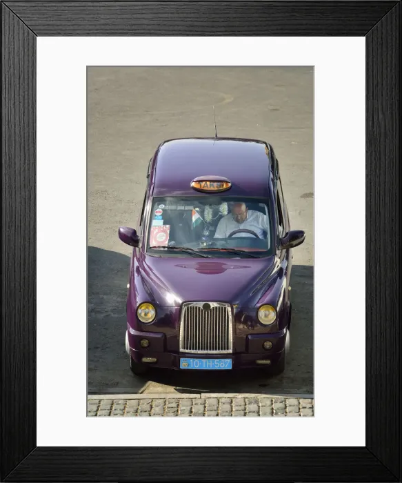 Framed Print : London-style taxi in Baku, Azerbaijan Framed Print : London-style taxi in Baku, Azerbaijan