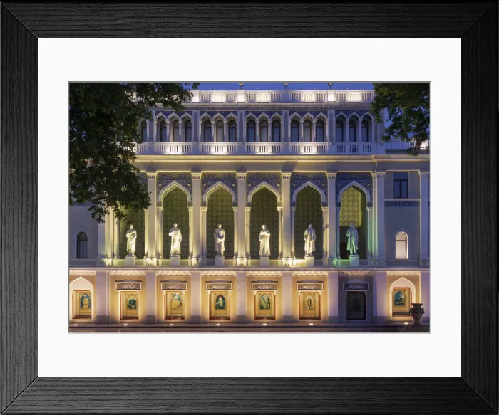 Framed Print : The Nizami Museum of Azerbaijani Literature in Baku, named after the great romantic